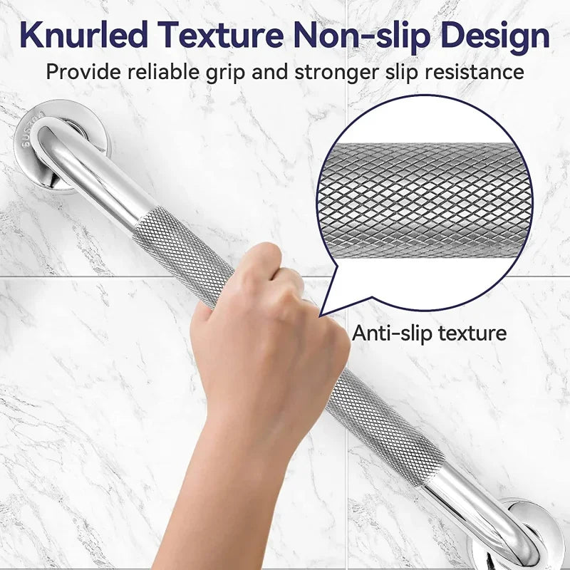 Handrail Grab Bar Stainless Steel 300/400/500Mm Anti Slip Shower Safety Support Handle Towel Rack Bathroom Tub Toilet