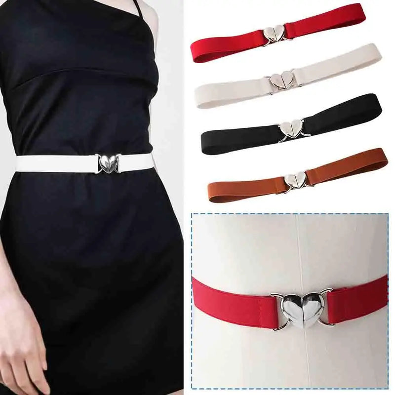 Love Thin Waistband Women's Decorative Waistband Matching Belt Force Narrow Skirt Elastic Waistband Versatile H6L3