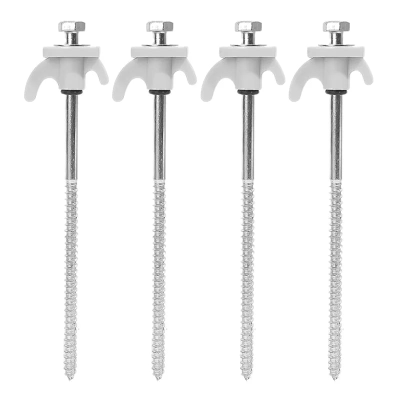 10/2pcs Metal Tent Spikes Camping Pegs Drill in Ground Anchors Heavy Duty Spiral Screw with Hex Socket Stakes Camping Stakes