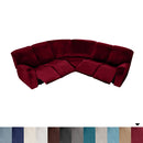 7-Piece L Shape Velvet Stretch Recliner Corner Sofa Covers for Sectional Sofa Set Reclining L Shape Sofa Slipcovers