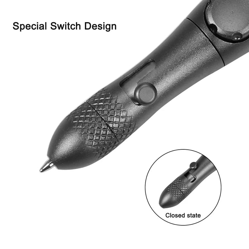 Tactical Pen Aluminum Alloy Multi-Function Decompression Fingertip Gyro Pen With Light Broken Window Survival Anti-Wolf Supplies