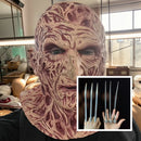 Scary Freddy Head Mask Creepy Halloween Latex Devil Monster Head Mask for Adults Elm St Nightmare Halloween Costumes Accessory