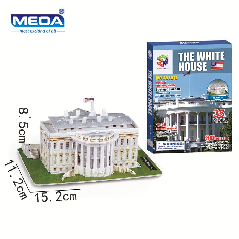 40 Style World Famous Architecture Building 3D Puzzle Model Construction Jigsaw Puzzles Toys For Kids Christmas Gift