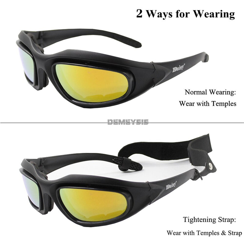 Daisy Polarized Tactical Sunglasses Men Airsoft Hunting Shooting Glasses UV400 Protection Military Desert Army Hiking Goggles