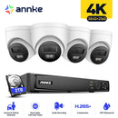 ANNKE 4K Ultra HD POE Video Surveillance System 8CH NVR Recorder With 8MP Security Cameras CCTV Kit Audio Recording 4K Ip camera