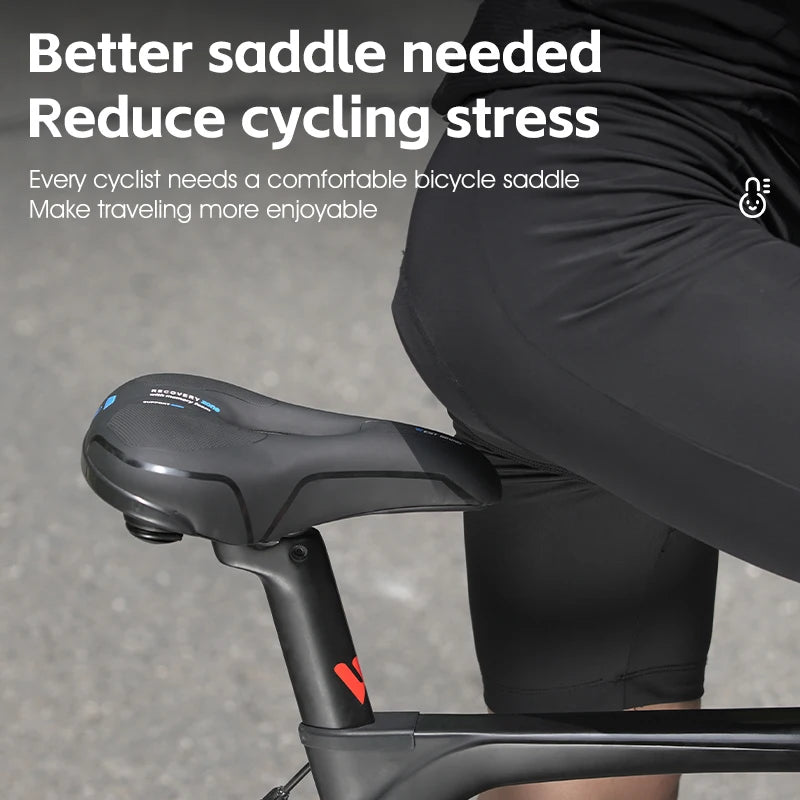 WEST BIKING MTB Bike Saddle Comfortable Mountain Bicycle Saddle Non-slip Shock Absorption Cycling Hollow Seat Bike Accessories