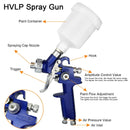 2 Pcs/Set HVLP Paint Sprayer Set, 0.8MM & 1.4MM Nozzle Professional Air Gravity Feed Spray Gun Kit for Car Furniture Painting