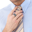 BONISKISS Men's Cross Ring Retro Jerusalem stainless steel signet ring Religious ring Father's Day Baptism Easter Holiday gift