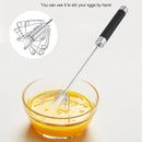 Rotatable Stainless Steel Kitchen Mixer Manual Whisk Egg Beater Whipping Manual Milk Cream Whisk Semi Automatic Eggbeater