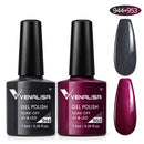 2pcs*7.5ml VENALISA Nail Gel Polish Glitter Gel Lacquer Base Nowipe Top Nail Art Salon Soak off Organic UV LED Nail Gel Varnish