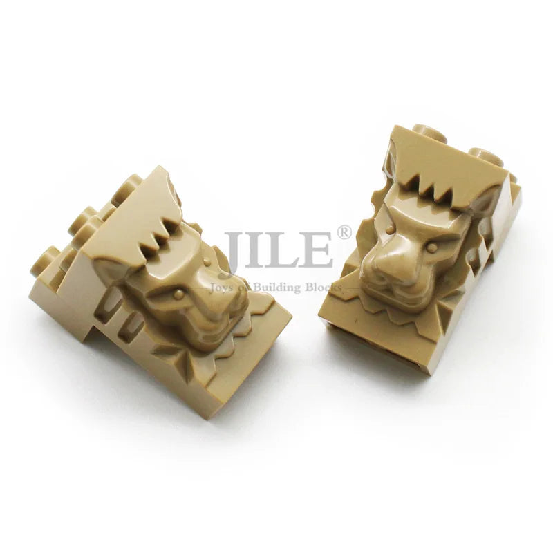 20pcs Building Blocks Brick Modified 2x3x3 with Cutout and Lion Head 30274 City Street View DIY Enlighten Compatible