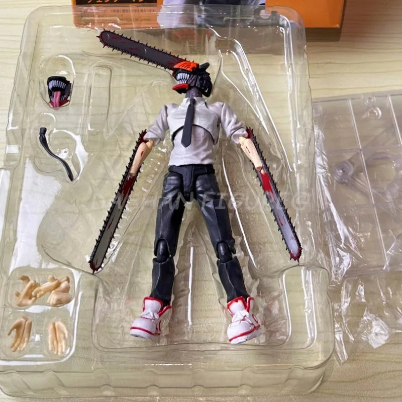 15cm Anime Shf Chainsaw Man Denji Action Figure Joint Mobility PVC Collection Doll Anime Electric Saw Demon Figures Model Toys