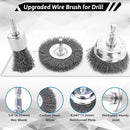 Wire Brush Wheel Cup Brush Set 10 Pack,Wire Brush for Drill 1/4 Inch Hex Shank 0.012 Inch Coarse Carbon Steel Crimped Wire Wheel