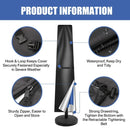 Waterproof Umbrella Cover UV Resistant Dustproof Durable Patio Outdoor Protective Canopy Garden Parasol Covers with Zipper Pole