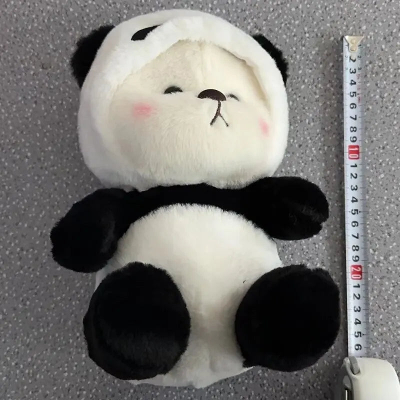 26cm New Kawaii Panda Plush Toy Soft Stuffed Bear Turn Into Panda Animal Doll Lovely Style Sleeing Pillow Cushion for Children