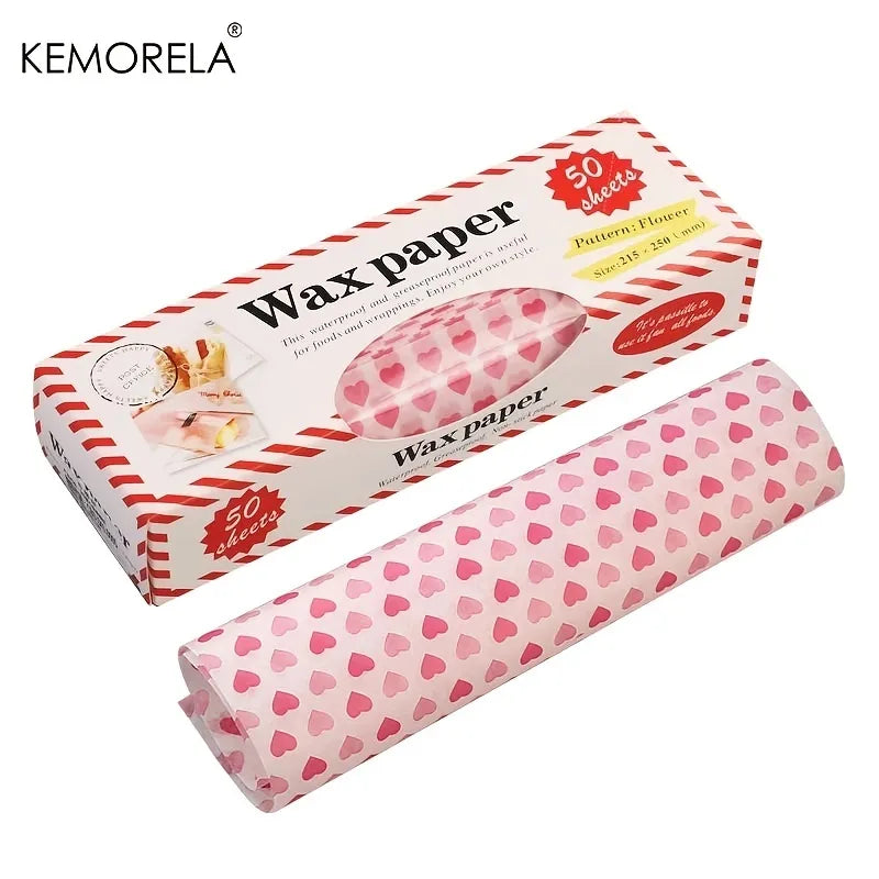 KEMORELA 50Pcs/Lot Wax Paper Food Wrappers Wrapping Paper Food Grade Grease Paper For Bread Sandwich Burger Oilpaper Baking Tool
