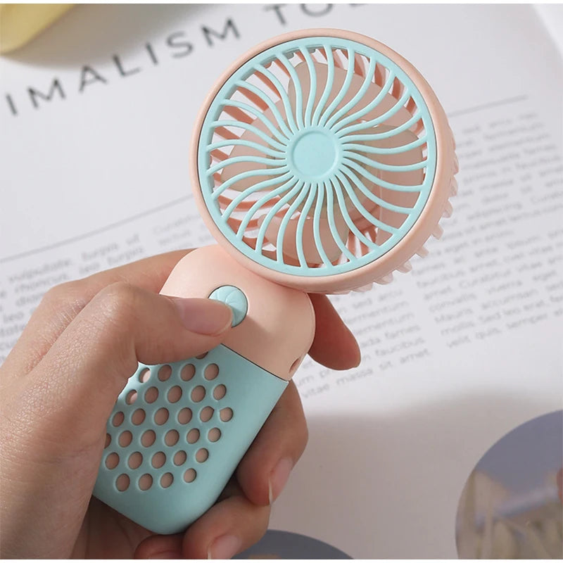 Portable Mini Fan Rechargeable Summer Gadgets Nature Hike Camping Air Conditioner Blower Folding Wireless Electric Cooling Home