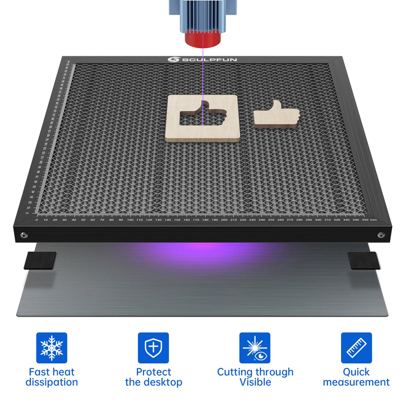 SCULPFUN Honeycomb 400x400mm Working Table Board for S10 S9 Steel Panel Platform for CO2 Diode Laser Engraver Cutting Machine