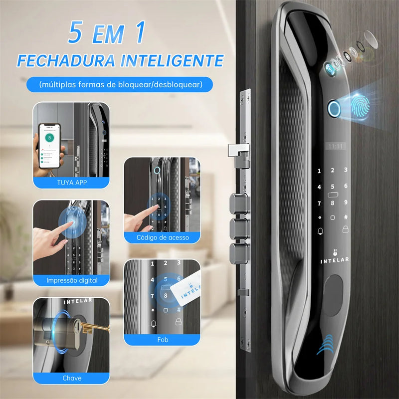 Smart Home Electronic Lock Wifi APP Fingerprint Biometric Card Tuya APP Digital Password Keyless Smart Door Lock Security