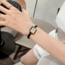 2023 New Women's Quartz Watch Inlaid with Rhinestones Luxury Temperament Retro Elegant Square Case True Pity Gift for Lovers