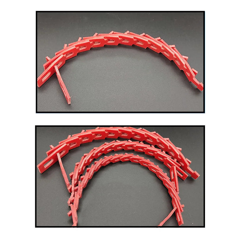 Polyurethane Red V Belt Power Twist link V Belt Removable Splicing Toughened Furnace Live Belt Adjust For Industry Less Noise