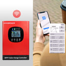 5760W 60A 50A 40A 80A Built-In WIFI MPPT Solar Charge Controller Max 230VDC For 12V 24V 48V 60V 72V 96V Auto System