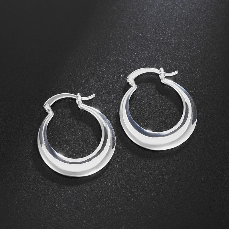 925 Sterling Silver Beautiful Creativity Crescent Earrings for Women Fashion Party Wedding Accessories Jewelry Christmas Gifts