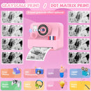 Instant printing with children's cameras, Christmas birthday gifts for boys and girls aged 3-12, FHD selfie children's digital c
