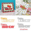 Stacking Shadow Happy Birthday/Happy Easter Metal Cutting Dies Sentiments Words Die Cut For DIY Scrarpbooking Paper Cards Making