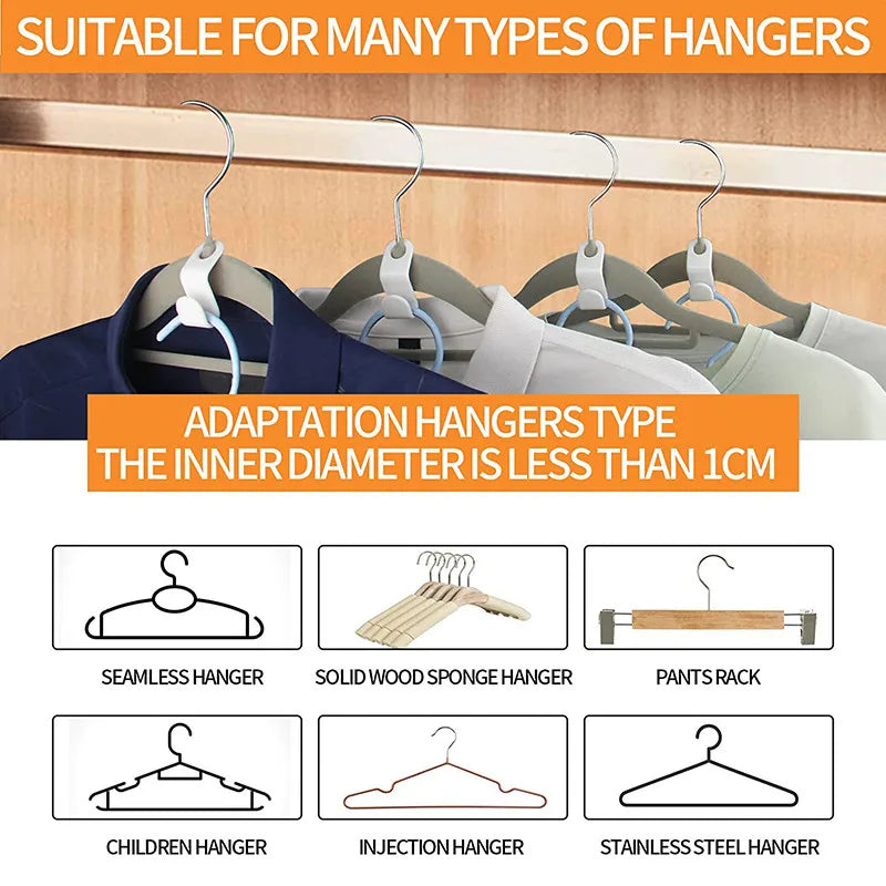 10/5Pcs Clothes Hanger Connector Hooks Space Saving Hanger Extender Closet Organizer Plastic Extender Clips Wardrobe Coat Shirt