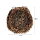 10/12/15cm Easter Rattan Artificial Bird Nest Brown Handmade DIY Egg Nest Crafts For Home Garden Happy Easter Party Decoration