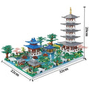 5186PCS Chinese Architecture Micro Building "Hangzhou West Lake "DIY Diamond Bricks with Ligh Toy for Kids Adult Gift
