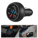 12/24V Car Volt Meter LED Digital Car Cigarette Lighter Voltmeter Thermometer USB Charger Car Battery Voltage Current Monitor