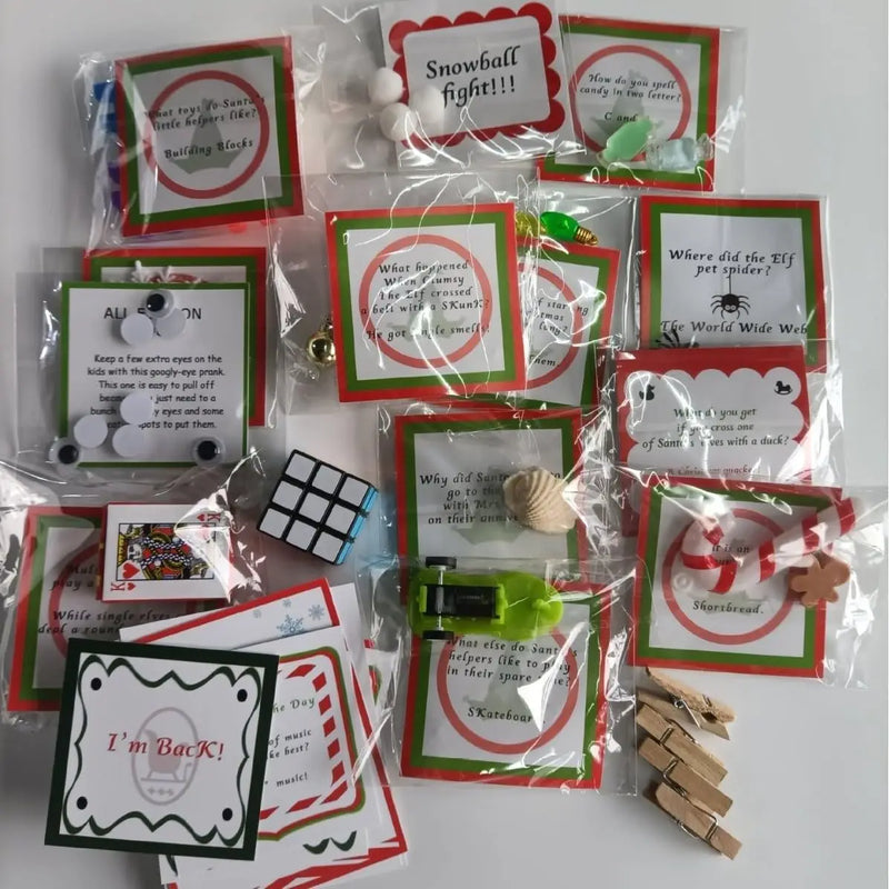 Elf kit 24 Days of Christmas Elf Magic Kit for 2023 Fun Elf Activities Props and Countdown Xmas Gift and Party Favor