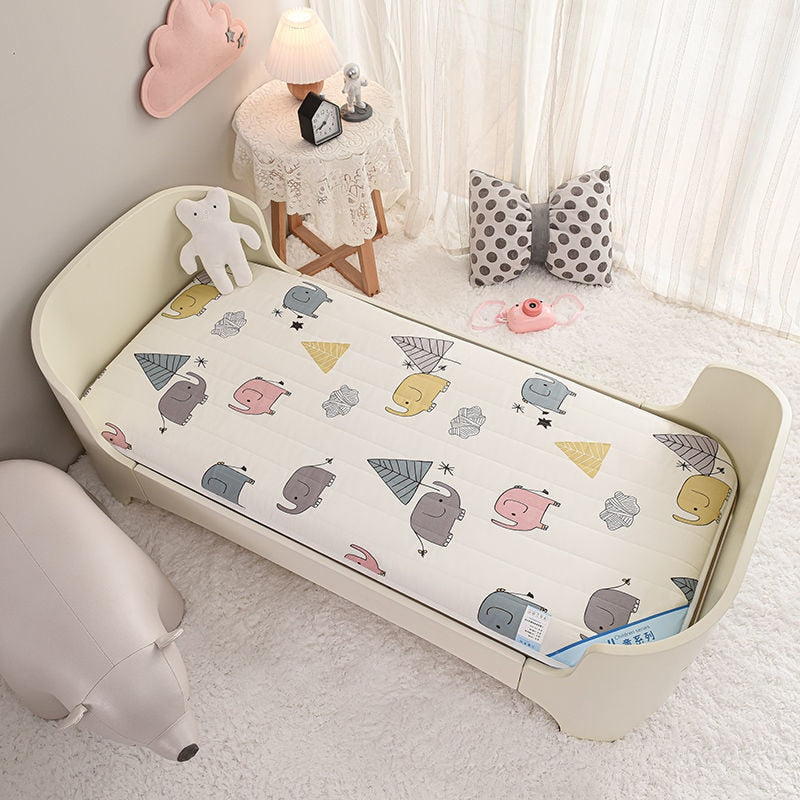 Crib Mattress Toddler Bed Mattress Pad Double Sides Cotton Mesh Baby Bedding Set  Boys Girls Infant Bed Set 120x60cm