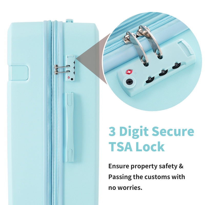 4 Piece Luggage Set with Compression Packing Cubes for Suitcase Expanable Spinner Wheels Lightweight Suitcase with TSA Lock