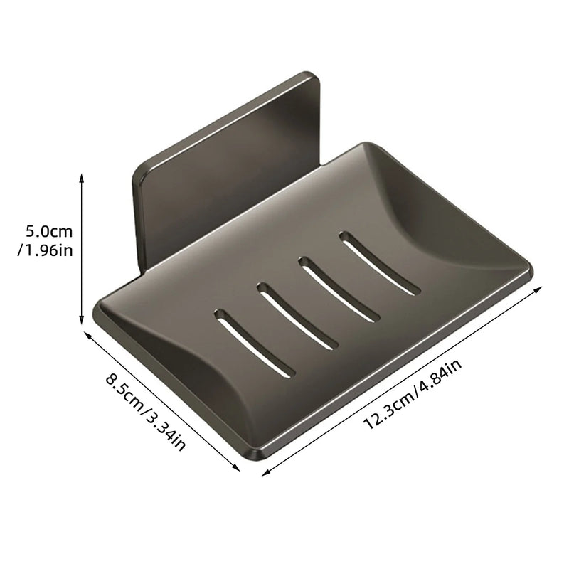 Aluminum Alloy Soap Holder Bathroom Soap Dish With Drain Water Wall Mounted Soap Box Bathroom Accessories