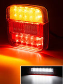 2Pcs 12V 26 LED Tail Light Super Bright 26 LED Stop Tail Lights IP65 Waterproof Car Number Plate Light for Trailer Truck RV Boat