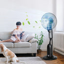 Homcom Misting Fan 90W Silent Oscillating 3 Speed Ø44.5X120Cm