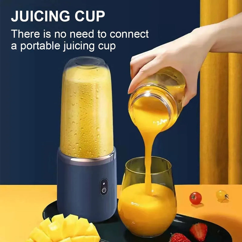 Multifunctional Juicer 6 Blades Small Electric Juicer Summer Personal Fruit Juice Blenders Usb Charging Juicer Juice Cup