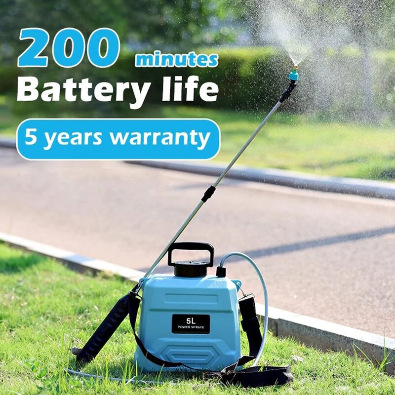 5L Shoulder Pesticide Sprayer Electric Backpack Sprayer USB Rechargeable Garden Water Sprayer Lawn Sprinkler for Lawn Watering