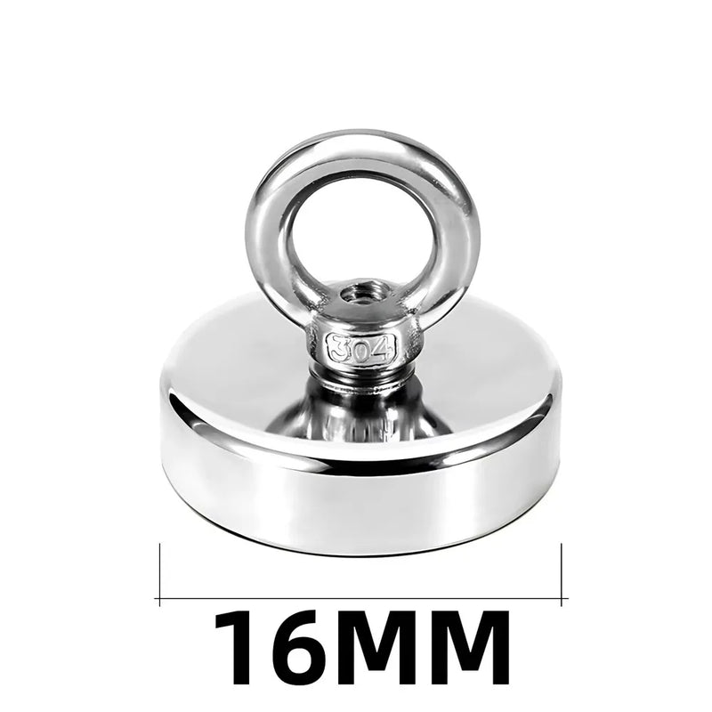 D16~D42mm Super Strong Neodymium Fishing Hook N52 Heavy Duty Rare Earth Neodymium with Countersunk Hole Eyebolt Salvage Magnetic