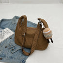 Women Japan Style Hobo Crossbody Bag Large Capacity Ins Style Versatile Embroidery Shoulder Bag Waterproof Commuter Bag