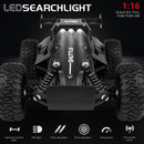 New RC Car 1:16 2WD with LED Light 2.4G 20KM/H High Speed Off-Road Climbing Remote Control Car Toy Gifts for Boys Girls Kids