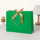 10pcs/lot High Quality Pretty Pink Gift Bag Gift Box Ornament Pajama Book Black Handle With Ribbon Paper Box Bag Kraft Packaging