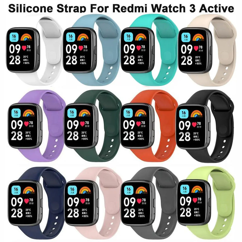 Silicone Strap For Xiaomi Redmi Watch 3 Active/Lite Strap Replacement Watchband For Redmi Watch 3 Bracelet Sport WristBand