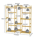Bamboo Clothes Rack Stand Organizer Multifunctional Garment Rack Clothing Hanging Shelves Open Wardrobe