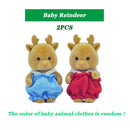 Easter Bunny 1:12 2pcs Furniture Simulation Forest Animal Baby Toy Rabbit Family Dollhouse Character Collection Toys 4.5cm Set