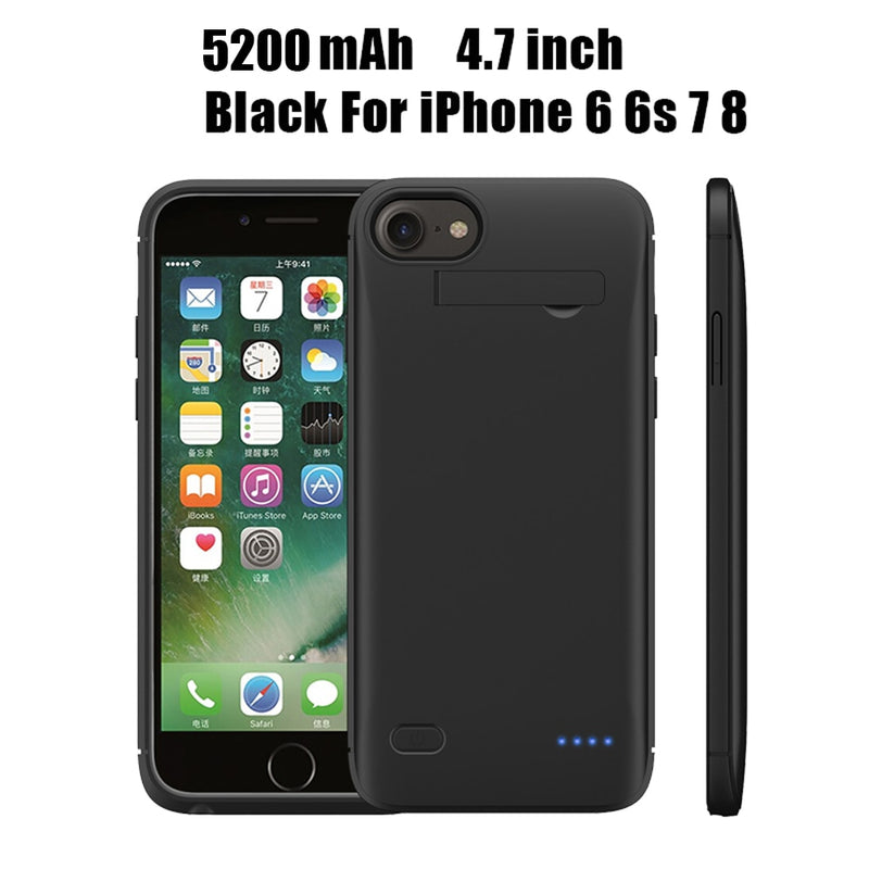 PINZHENG 6200mAh Battery Charger Case For iPhone 6 6S 7 8 Plus Charging Case For iPhone X XR Xs Max Portable Power Bank Charger