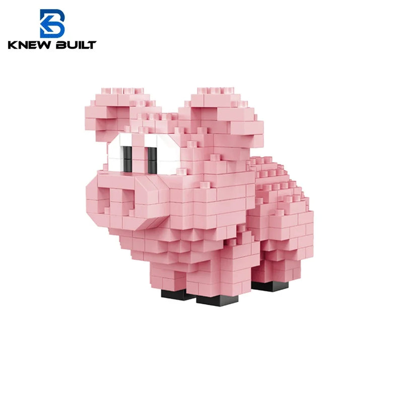 Parrot Puzzle Assembly Building Blocks Toys Animal Series 3D Model Micro Mini Diamond Brick Children Toy Pig Panda Hamster Snail